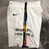 Nets White City Edition NBA Pants