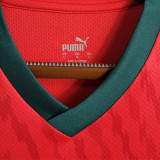 2023/24 Morocco Home Red Fans Soccer Jersey