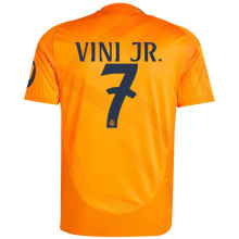 VINI JR． #7 RM 1:1 Quality Away Orange Fans Jersey 2024/25（UCL Font)