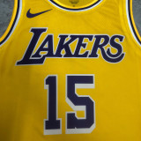 2023/24 Lakers REAVES #15 Yellow NBA Jerseys 热压