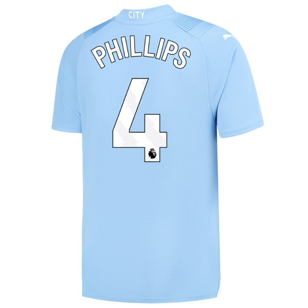 PHILLIPS #4 Man City 1:1 Home Blue Fans Jersey 2023/24 (League Font)