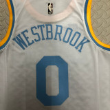 Lakers WESTBROOK #0 White Retro NBA Jerseys