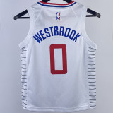 Clippers WESTBROOK #0 White Kids NBA Jersey 热压