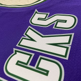 The Bucks ANTETOKOUNMPO #34 purple Retro NBA Jerseys