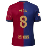 PEDRI #8 BA 1:1 Quality Home Fans Jersey 2024/25 (LaLiga Font 西甲字体 有号下广告)
