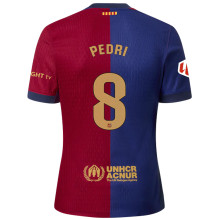 PEDRI #8 BA 1:1 Quality Home Fans Jersey 2024/25 (LaLiga Font 西甲字体 有号下广告)