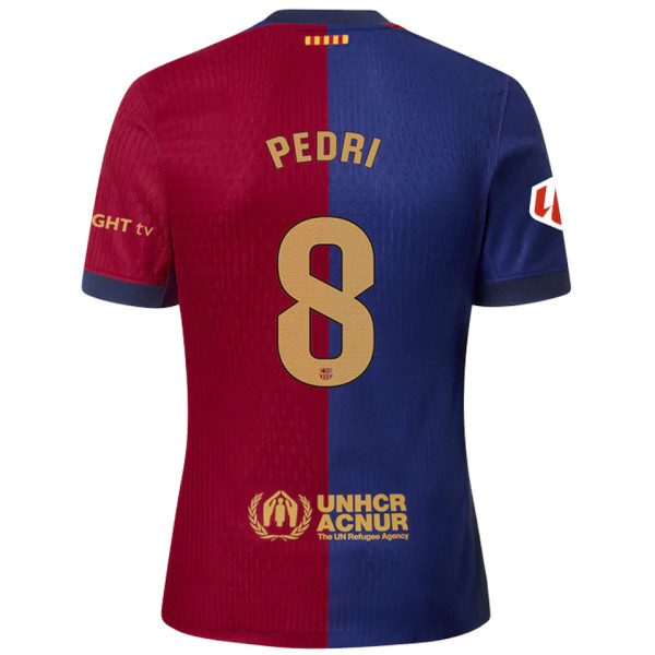 PEDRI #8 BA 1:1 Quality Home Fans Jersey 2024/25 (LaLiga Font 西甲字体 有号下广告)