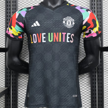 2024 M Utd x Love Unites Black Player Version Jersey
