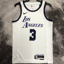 2023 Lakers DAVIS #3 White City Edition NBA Jerseys