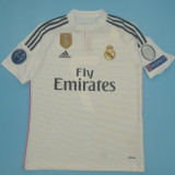2014/15 RM Home White Retro Player Version Long Sleeve Jersey 球员版