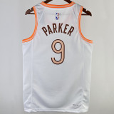 2023/24 Spurs PARKER #9 White City Edition NBA Jerseys