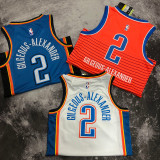 2023 Rockets GILGEOUS-ALEXANDER #2 Blue NBA Jerseys