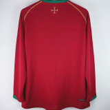2006 Portugal Home Retro Long Sleeve Soccer Jersey
