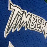 2003/04 Timberwolves GARNETT #21 Retro Blue NBA Jerseys热压