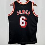 2013/14 Miami Heat JAMES #6 Black Retro NBA Jersey
