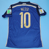 2014 Argentina Away Retro Long Sleeve Soccer Jersey