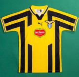1998-1999 Lazio Third Yellow Retro Soccer Jersey