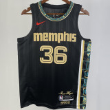 2023/24 Grizzlies SMART #36 Black NBA Jerseys Hot Pressed