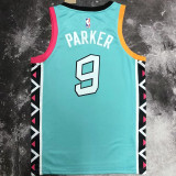 Spurs PARKER #9 Light Green City Edition NBA Jerseys
