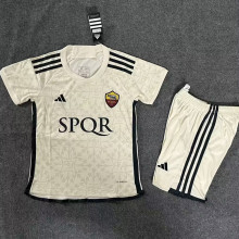 2023/24 Roma Away Kids Soccer Jersey 要胸前广告