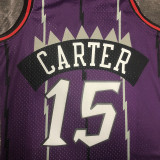 1998/99 Toronto Raptors CARTER #15 Purple Retro NBA Jerseys 热压