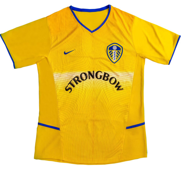 2002/03 Leeds United Third Yellow Retro Soccer Jersey