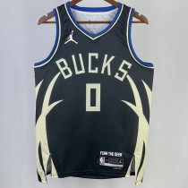 2023/24 Bucks LILLARD #0 Black NBA Jerseys