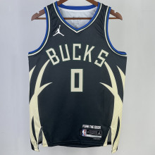 2023/24 Bucks LILLARD #0 Black NBA Jerseys