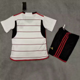 2023/24 Flamengo Away White Kids Soccer Jersey