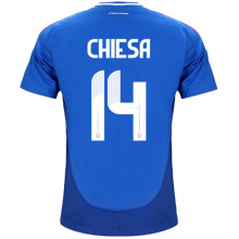 CHIESA #14 Italy 1:1 Quality Home Blue Fans Jersey 2024/25