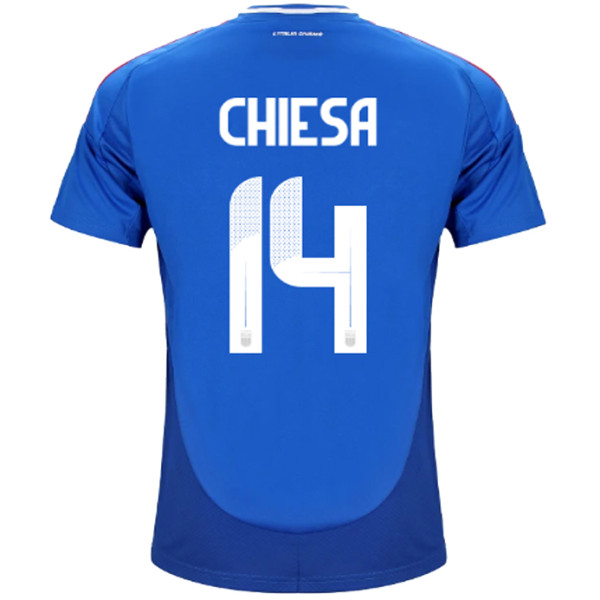 CHIESA #14 Italy 1:1 Quality Home Blue Fans Jersey 2024/25