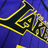 2018 LA Lakers BRYANT # 24 Purple Stripe Limited Edition NBA Jerseys Hot Pressed