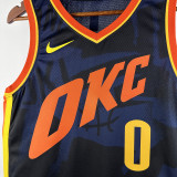2023/24 KC Thunder WESTBROOK #0 Black City Edition NBA Jerseys