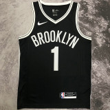 2023 Nets BRIDGES #1 Black NBA Jerseys