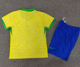 2024/25 Brazil Home Yellow Kids Soccer Jersey