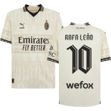 RAFA LEãO #10 AC Milan x PUMA x Pleasures 4Th Fans Jersey 2023/24 欧冠体