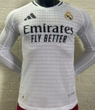 2024/25 RM Home White Player Version Long Sleeve Soccer Jersey