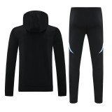 2025 Argentina Black Hoody Zipper Jacket Tracksuit