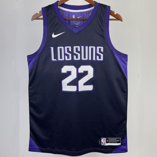 Suns AYTON #22 Purple City Edition NBA Jerseys