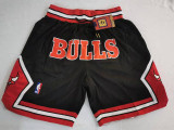 Bulls B Round Head Black Four Bags NBA Pants