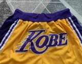 Lakers Kobe Yellow Four Bags NBA Pants