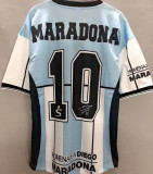 Maradona #10 Argentina Home Retro Soccer Jersey 2001有名有号 ★★