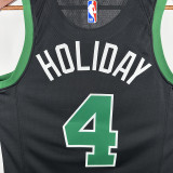 2025 Celtics HOLIDAY #4 Black NBA Jerseys