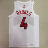 Toronto Raptors BARNES #4 White Home NBA Jerseys