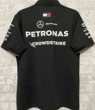2024/25 Mercedes AMG Petronas F1 Black Team POLO T-Shirt (有领)