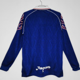 1998 Japan Home Blue Retro Long Sleeve Retro Jersey