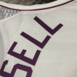 Timberwolves RUSSELL #0 White Pink NBA Jerseys