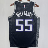 2023/24 Kings WILLIAMS #55 Black NBA Jerseys 热压