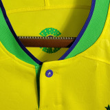 2022/23 Brazil Home 1:1 Quality Yellow Fans Soccer Jersey