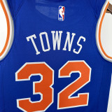 2025 NY Knicks TOWNS #32 Blue City Edition NBA Jerseys